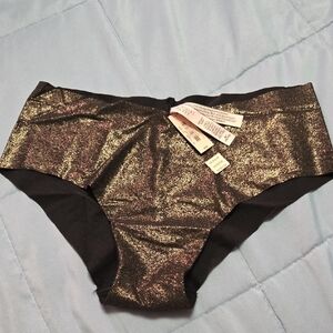 Victoria's Secret Black and Gold Bikini Bottoms